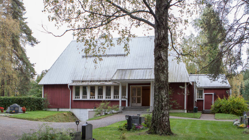 Vehmasmäen kappelin ulkokuva.