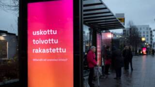 Vaalimainos kadulla