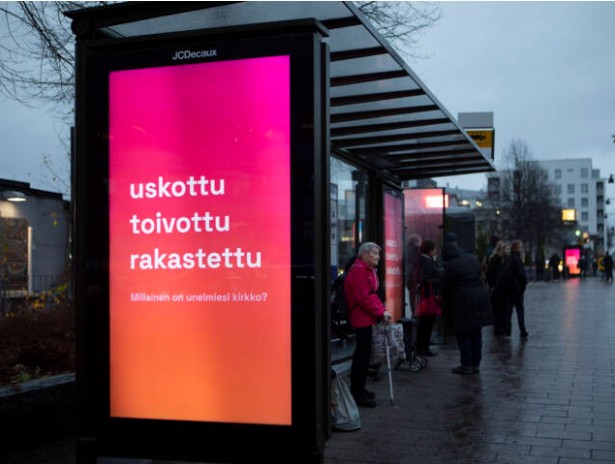Vaalimainos kadulla